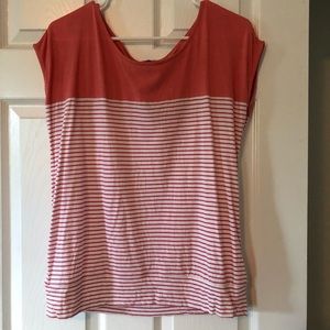 Ann Taylor loft tshirt with zipper back